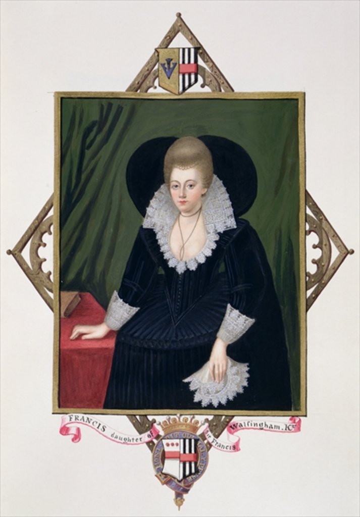 Detail of Portrait of Frances Walsingham, Countess of Essex by Sarah Countess of Essex