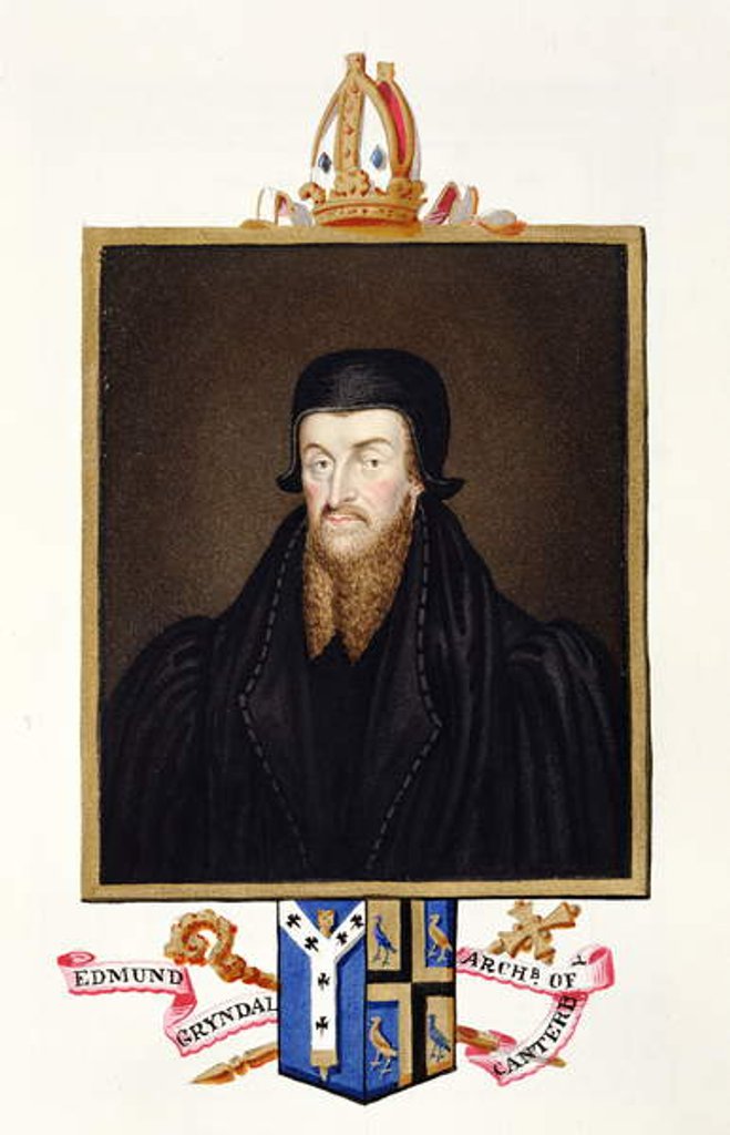 Detail of Portrait of Edmund Grindal Archbishop of Canterbury by Sarah Countess of Essex