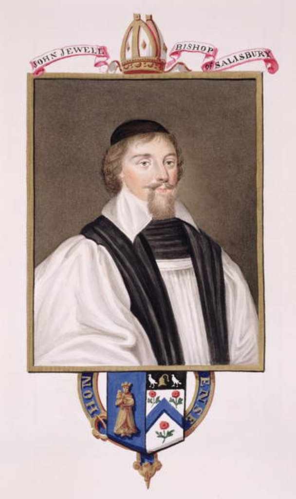 Detail of Portrait of John Jewel Bishop of Salisbury by Sarah Countess of Essex