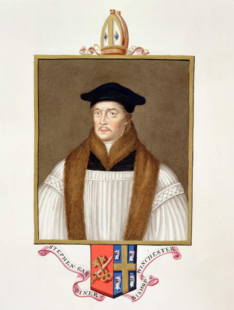 Detail of Portrait of Stephen Gardiner Bishop of Winchester by Sarah Countess of Essex