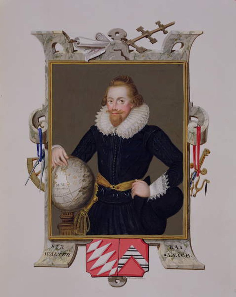 Detail of Portrait of Sir Walter Raleigh by Sarah Countess of Essex