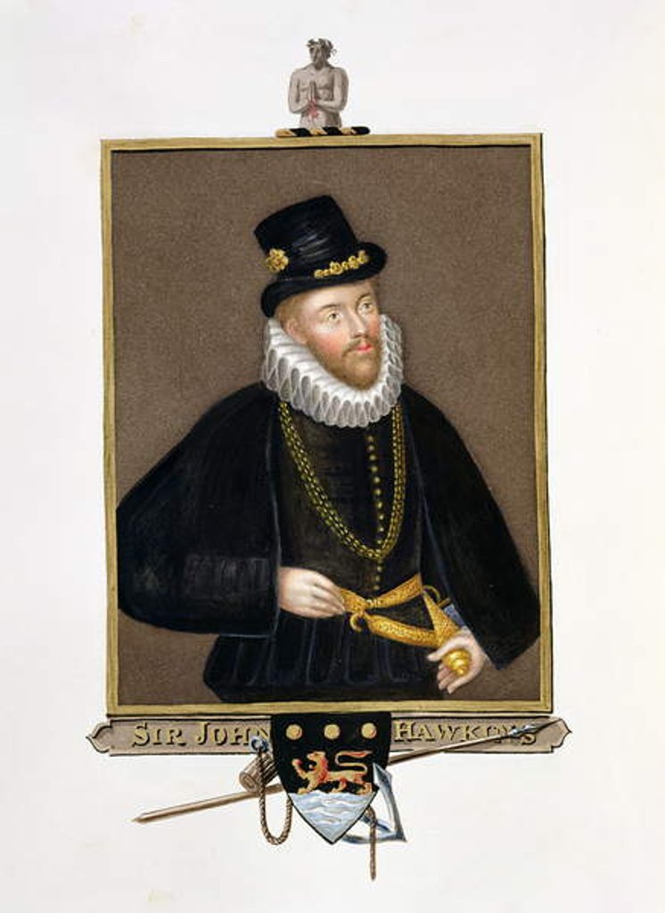 Detail of Portrait of Sir John Hawkins by Sarah Countess of Essex