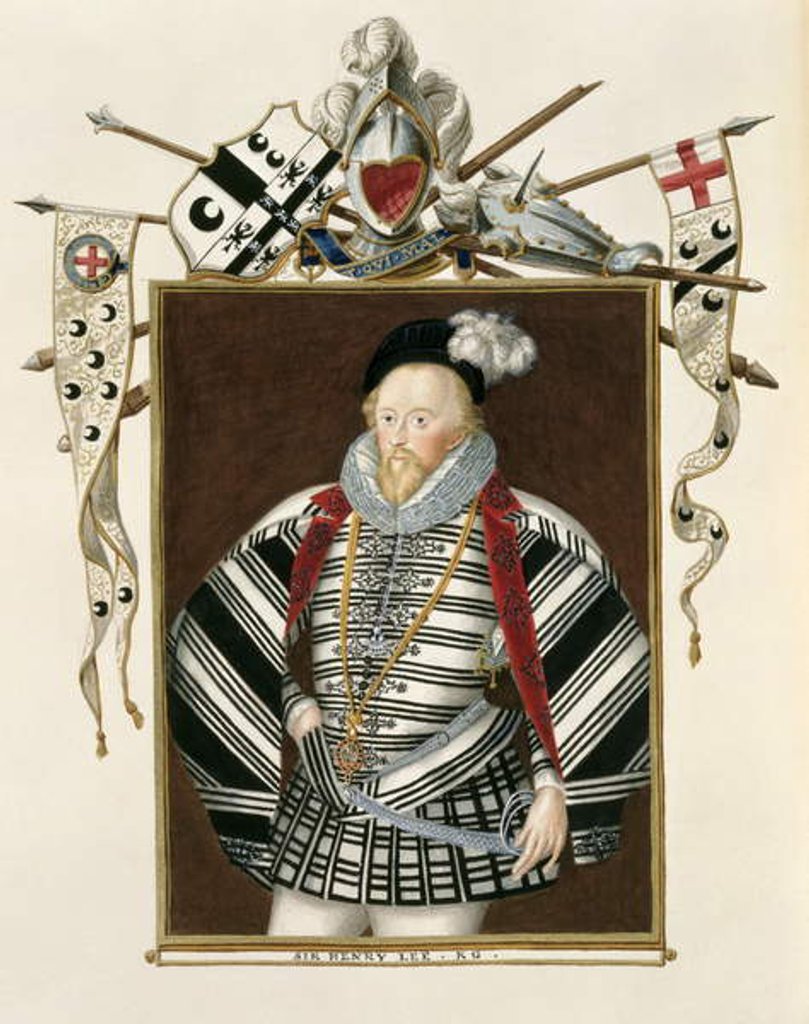 Detail of Portrait of Sir Henry Lee by Sarah Countess of Essex