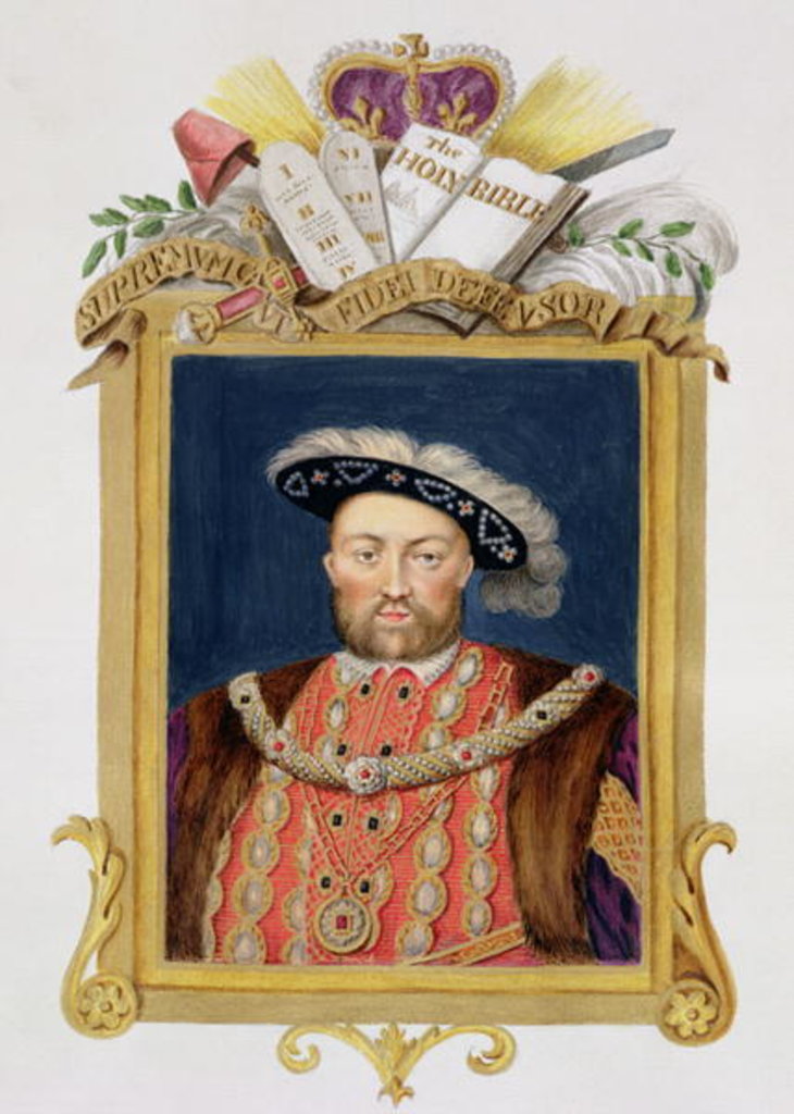Detail of Portrait of Henry VIII as Defender of the Faith by Sarah Countess of Essex