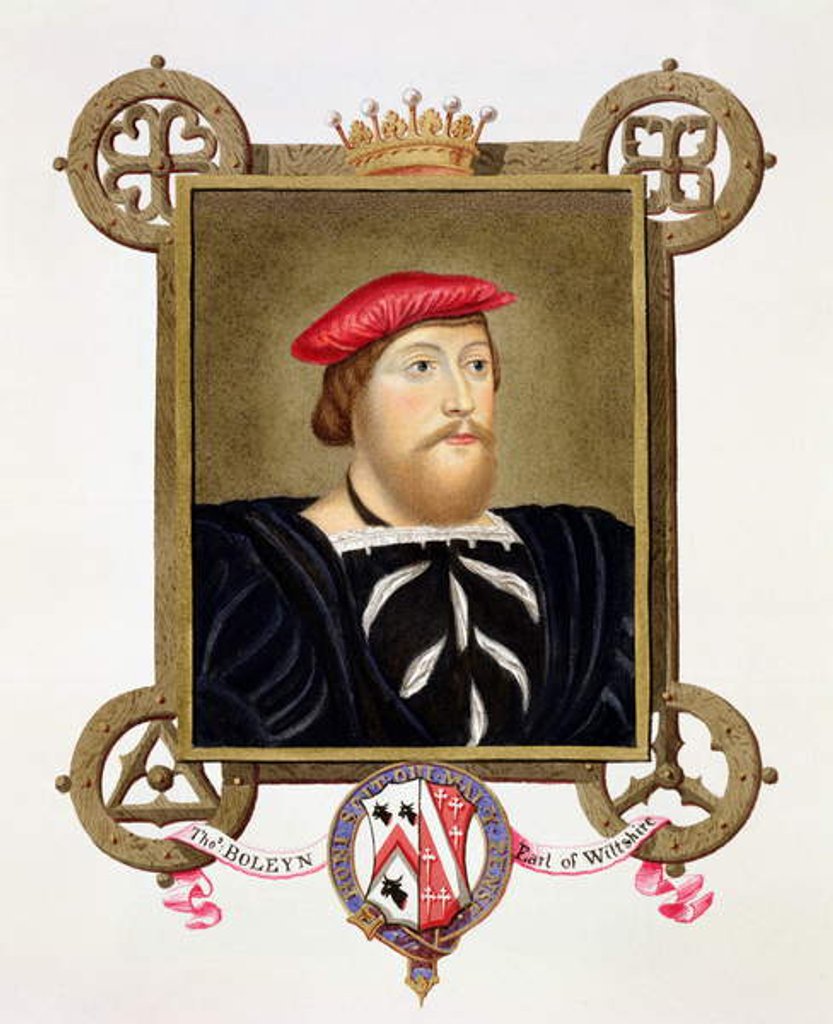 Detail of Portrait of Thomas Boleyn Earl of Wiltshire by Sarah Countess of Essex
