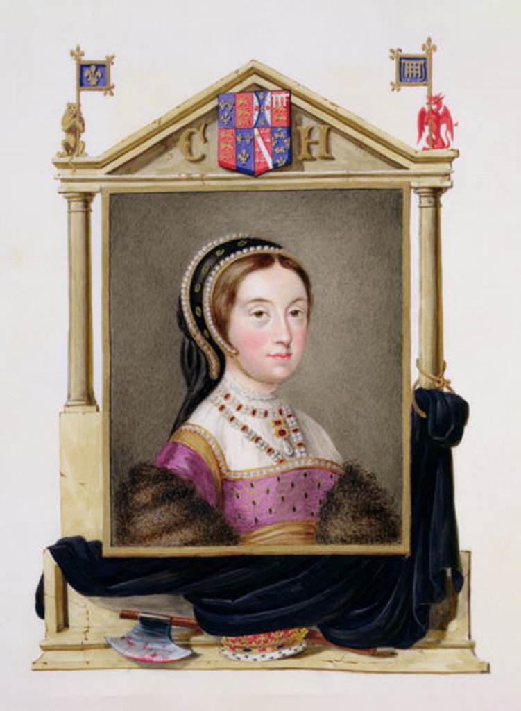 Detail of Portrait of Catherine Howard 5th Queen of Henry VIII by Sarah Countess of Essex