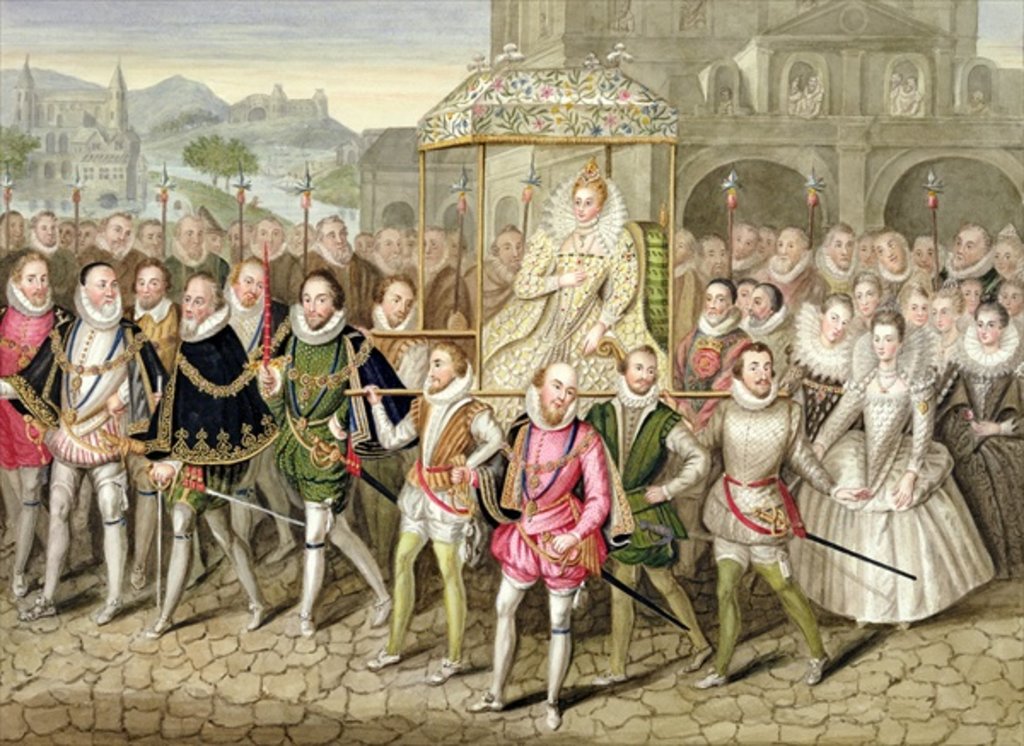Detail of Queen Elizabeth I in Procession with her Courtiers c.1600-03 by Sarah Countess of Essex