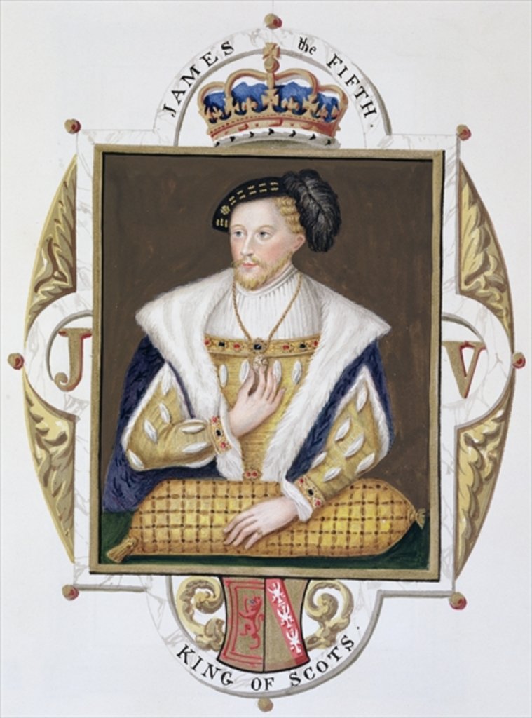 Detail of Portrait of James V King of Scotland by Sarah Countess of Essex