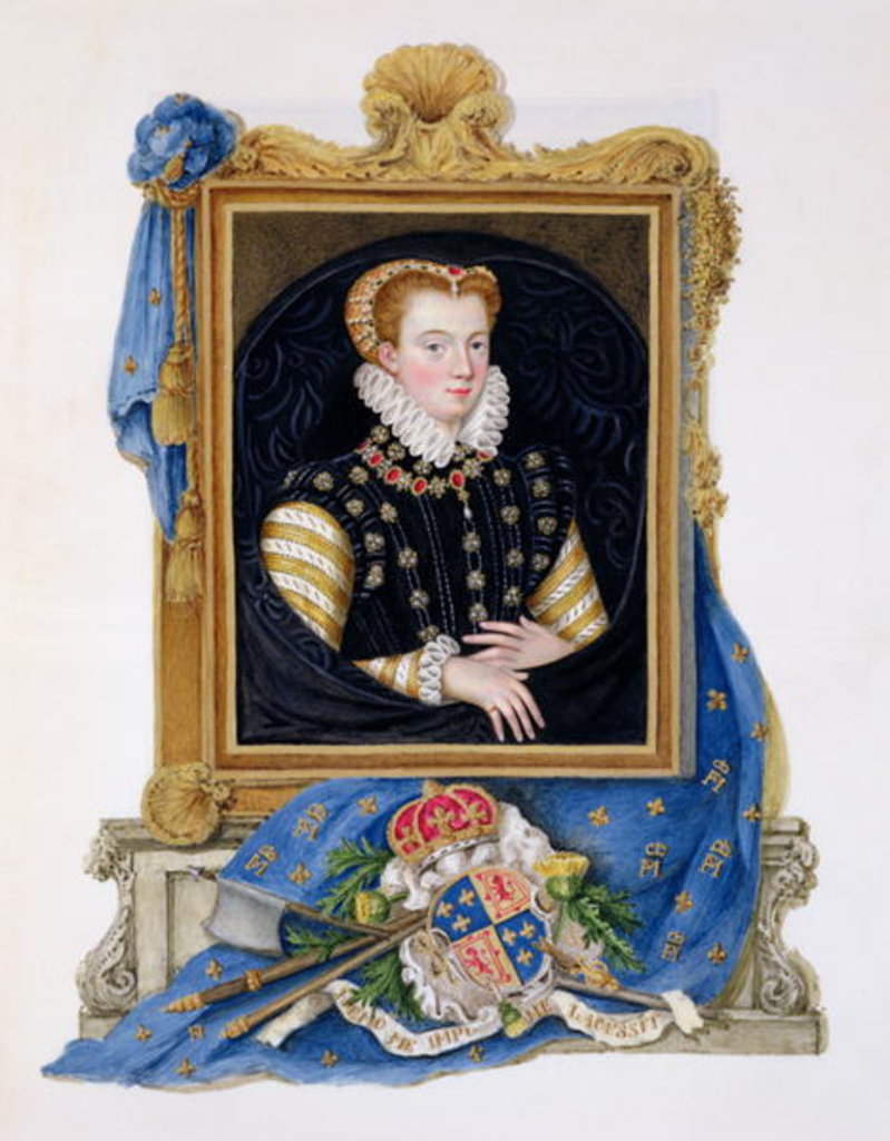 Detail of Portrait of Mary Queen of Scots by Sarah Countess of Essex