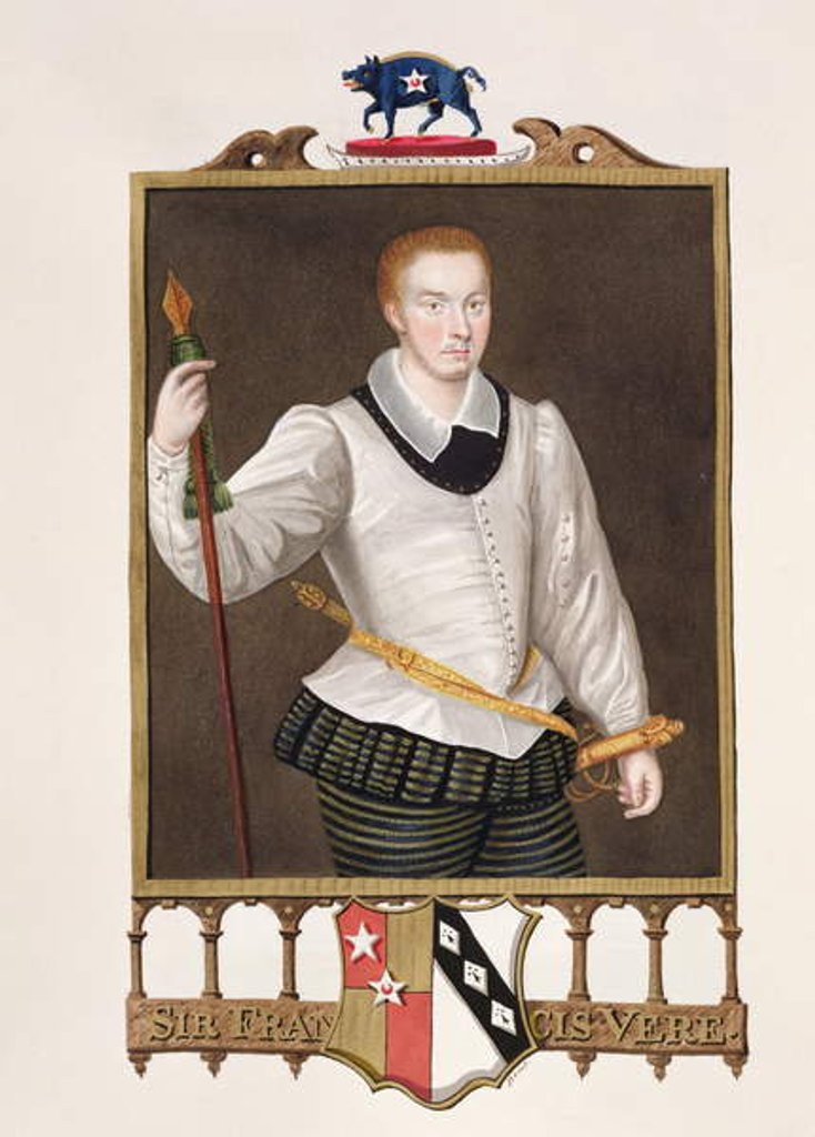 Detail of Portrait of Sir Francis Vere by Sarah Countess of Essex
