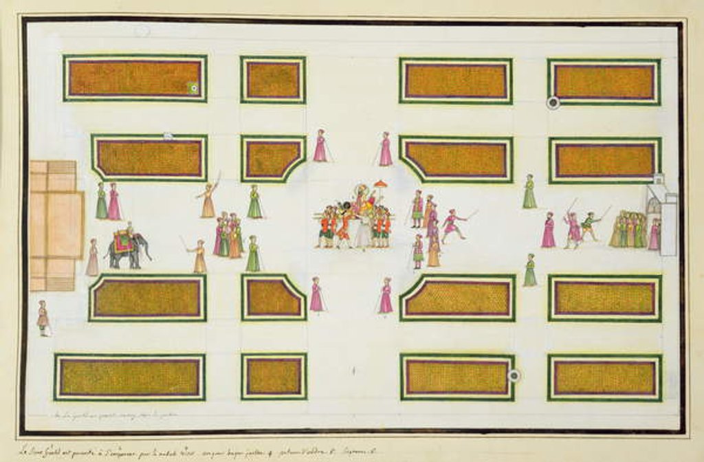 Detail of Presentation of Gentil by Nawab Shuja ud-Daula to Emperor Shah Alam in Angur Bagh by French School