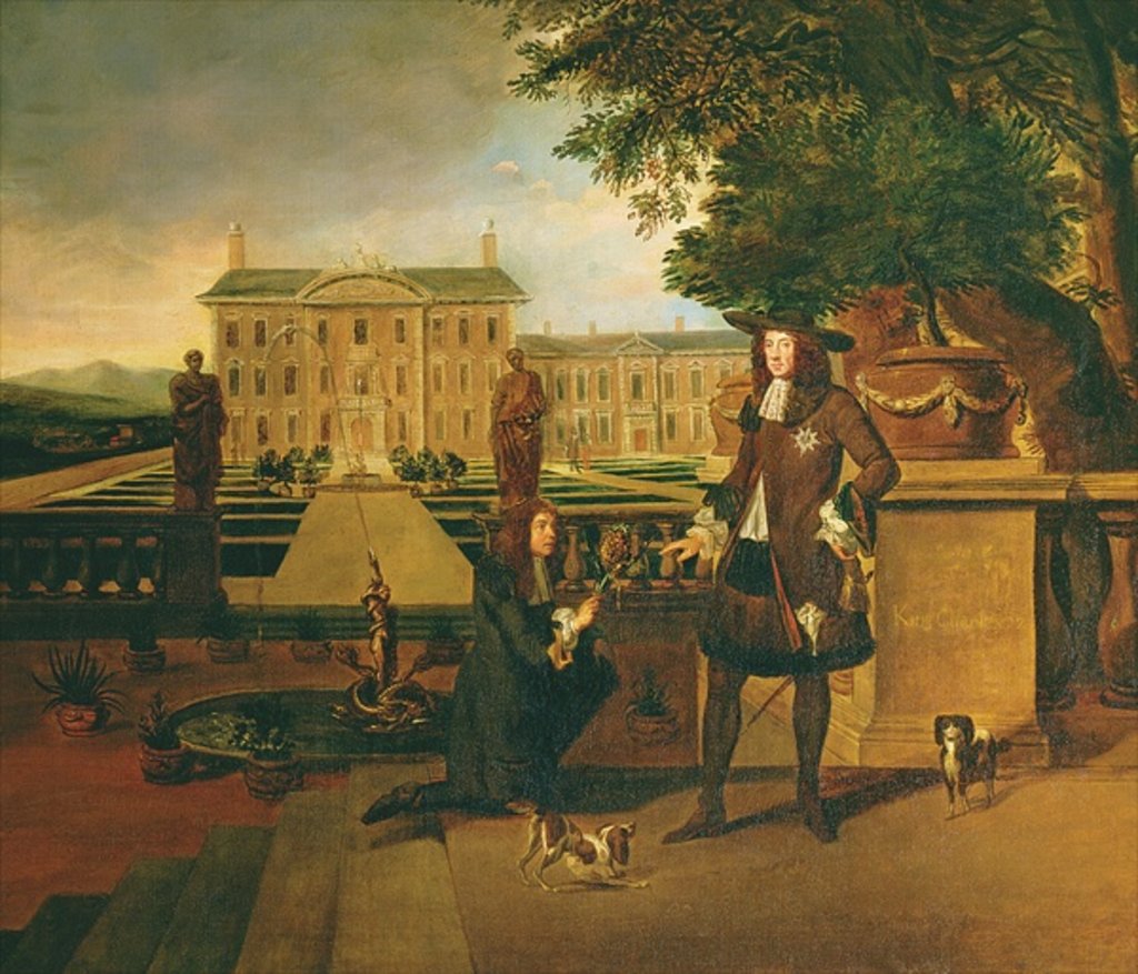 Detail of John Rose the King's Gardener, presenting Charles II with a pineapple, supposedly the first grown in England at Dorney Court in Berkshire by Hendrick Danckerts