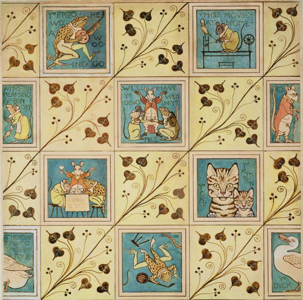 Detail of Design for nursery wallpaper by Charles Francis Annesley Voysey