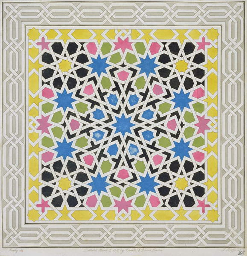 Detail of Mosaic design from the Alhambra by James Cavanagh Murphy