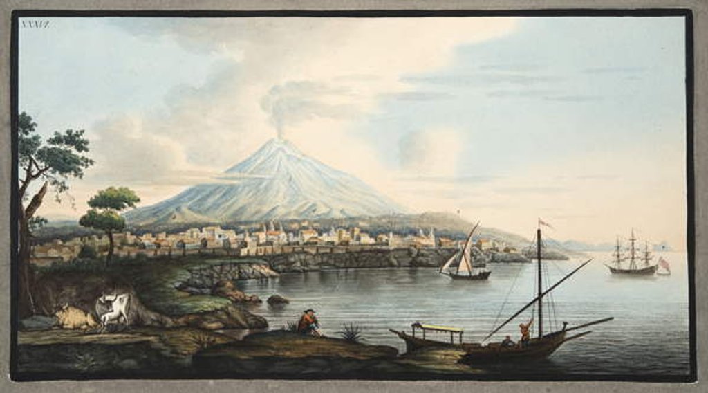 Detail of Mount Vesuvius by Pietro Fabris