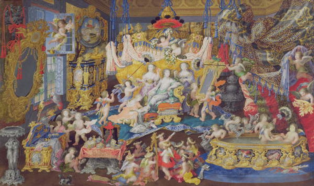 Detail of Design for a Fan, possibly for Madame de Montespan by French School