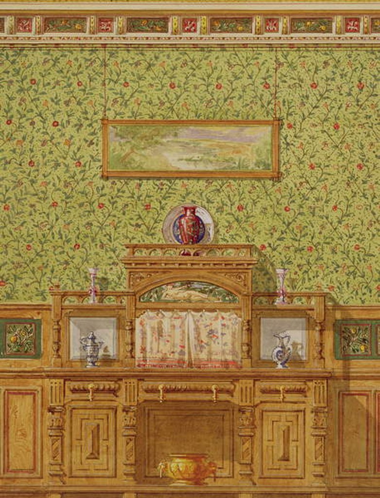 Detail of Interior with Sideboard, c.1870s by English School