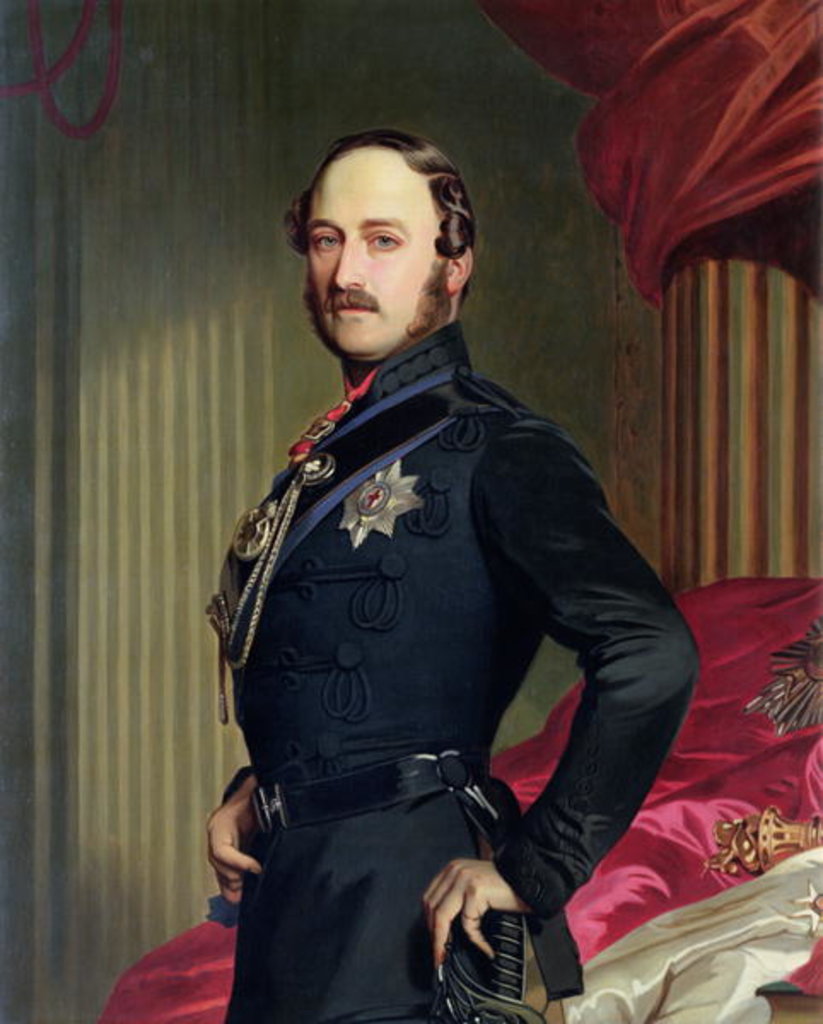 Detail of Portrait of Prince Albert 1859 by Franz Xaver (after) Winterhalter