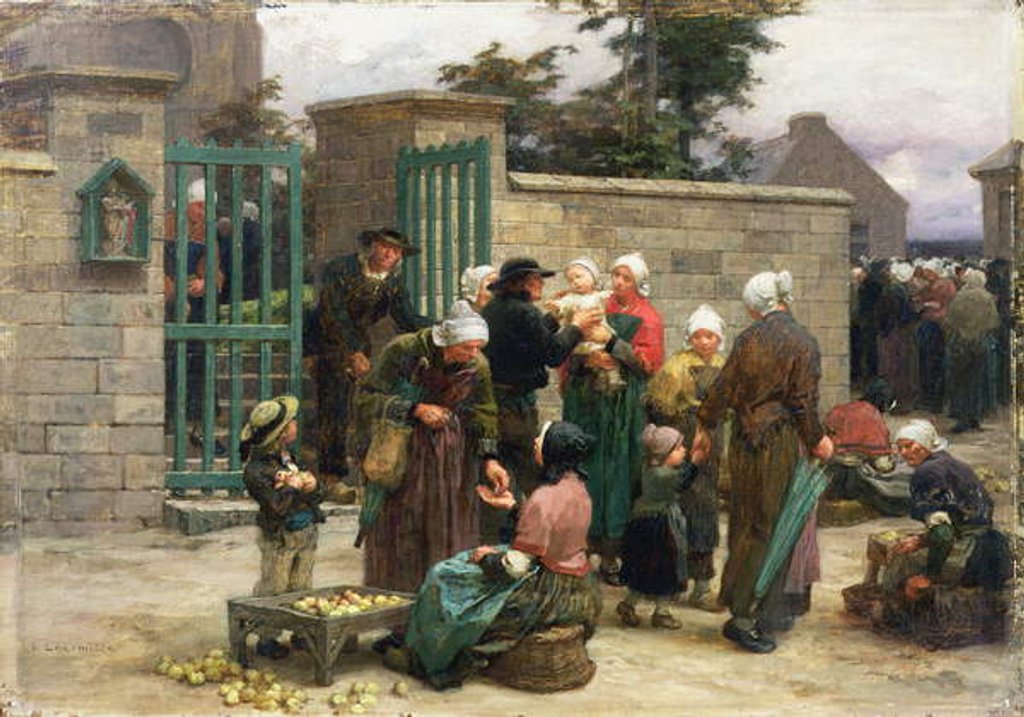 Detail of Taking in Foundlings by Leon Augustin Lhermitte