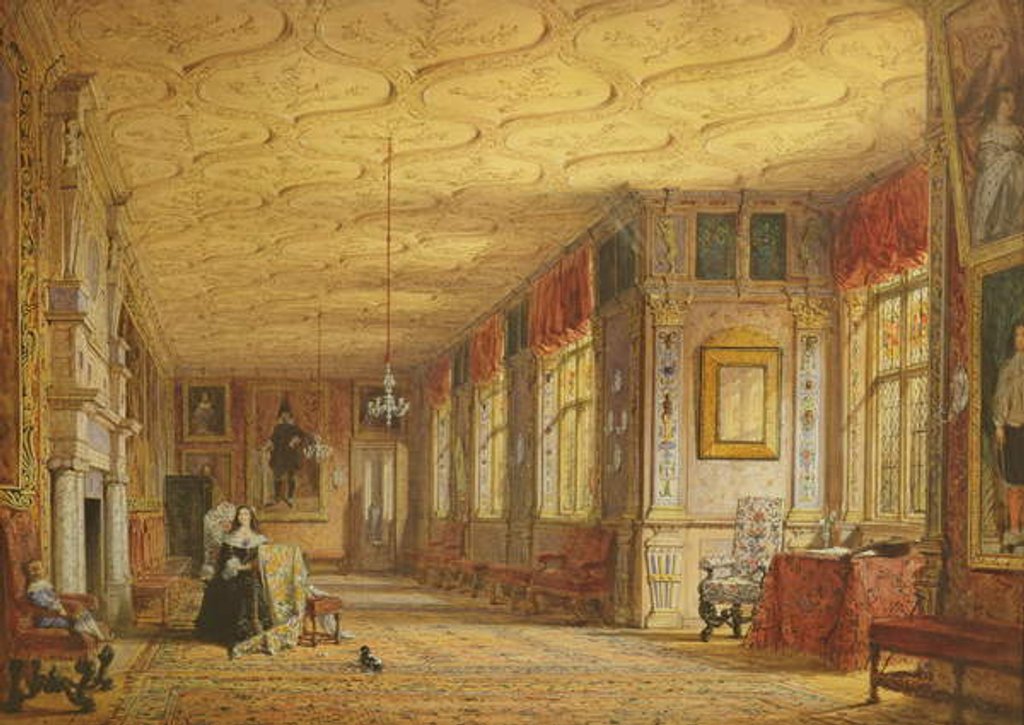 Detail of The Cartoon Gallery at Knole, 1841 by Joseph Nash