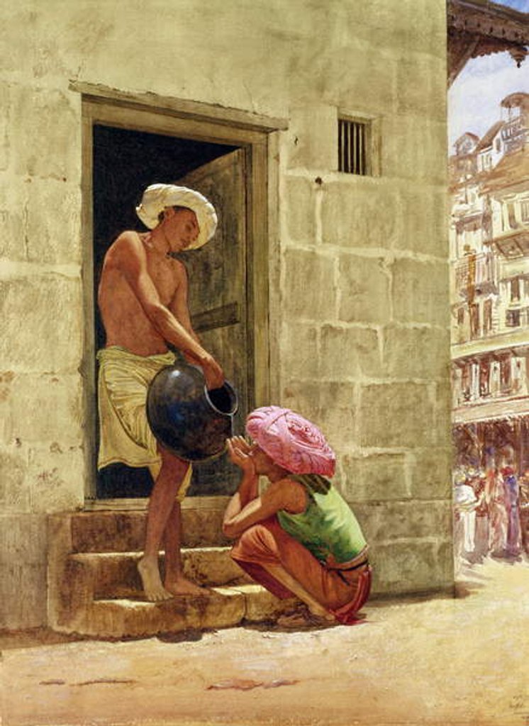 Detail of A Drink on the Way, 1876 by John Griffiths