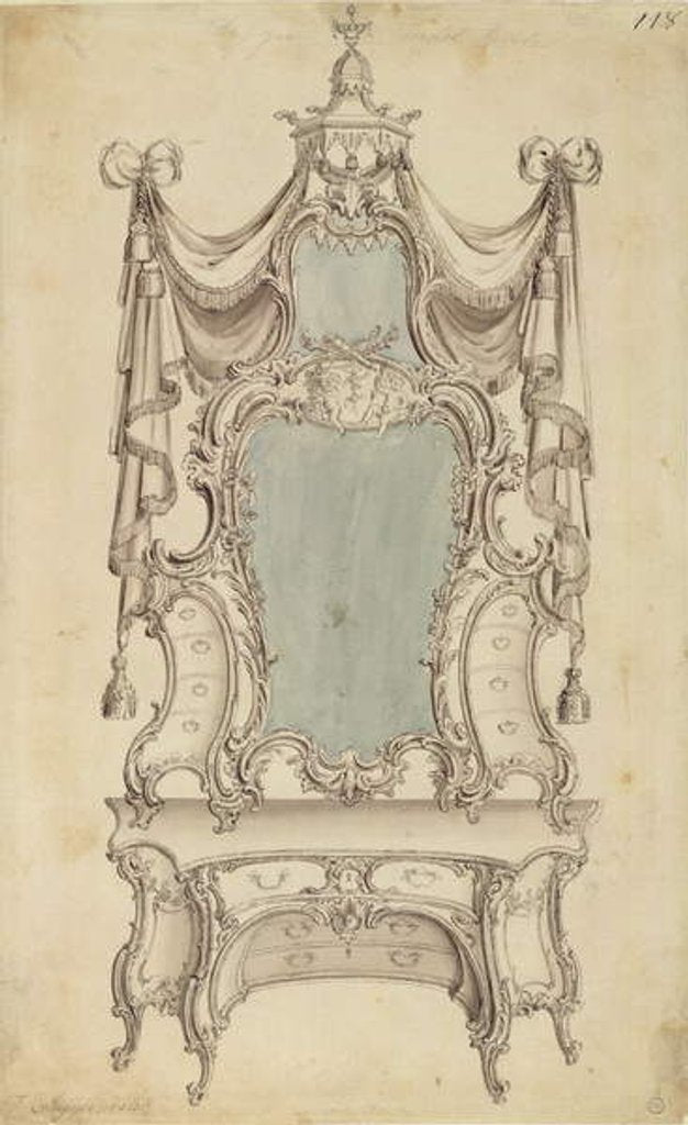 Detail of A 'Toylet' table by Thomas Chippendale