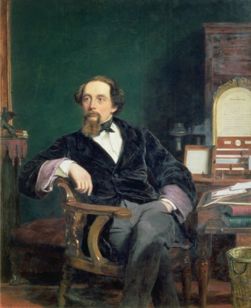 Detail of Portrait of Charles Dickens, 1859 by William Powell Frith