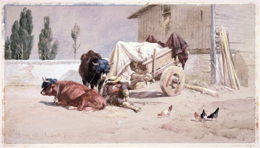 Detail of La Siesta: Scene in the Eastern Pyrenees, 1872 by Richard Beavis