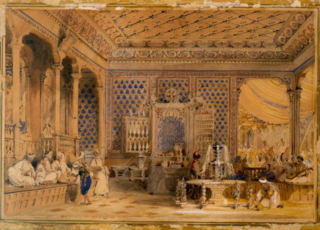 Detail of Interior of a Turkish Caffinet, Constantinople, 1838 by Thomas Allom