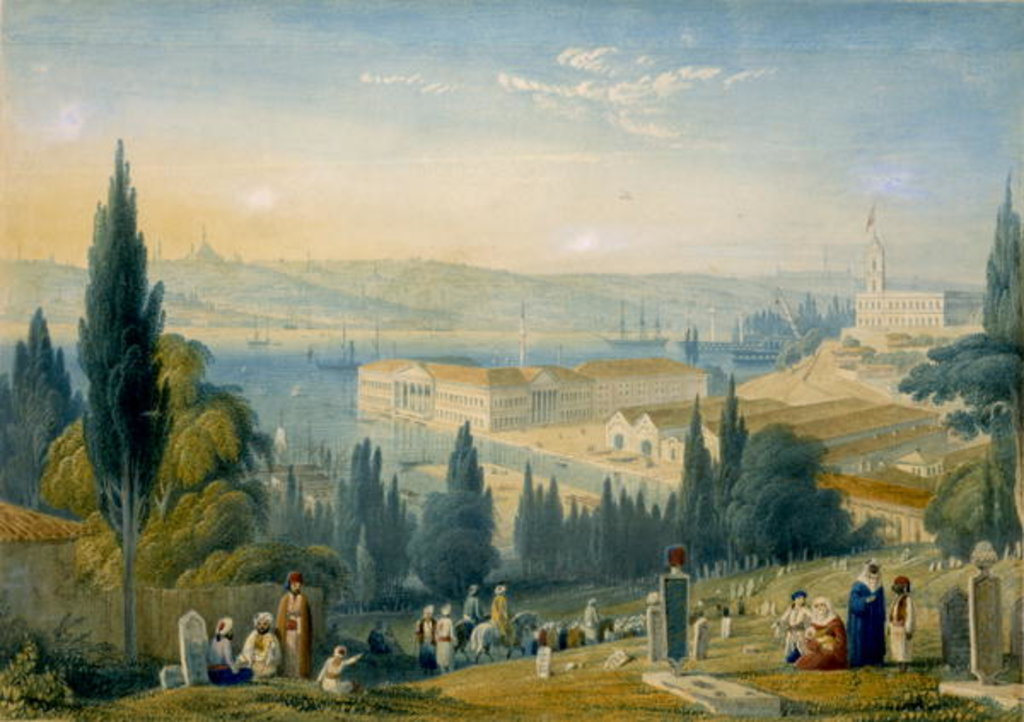 Detail of Turkish Naval Buildings on the Golden Horn by William Purser