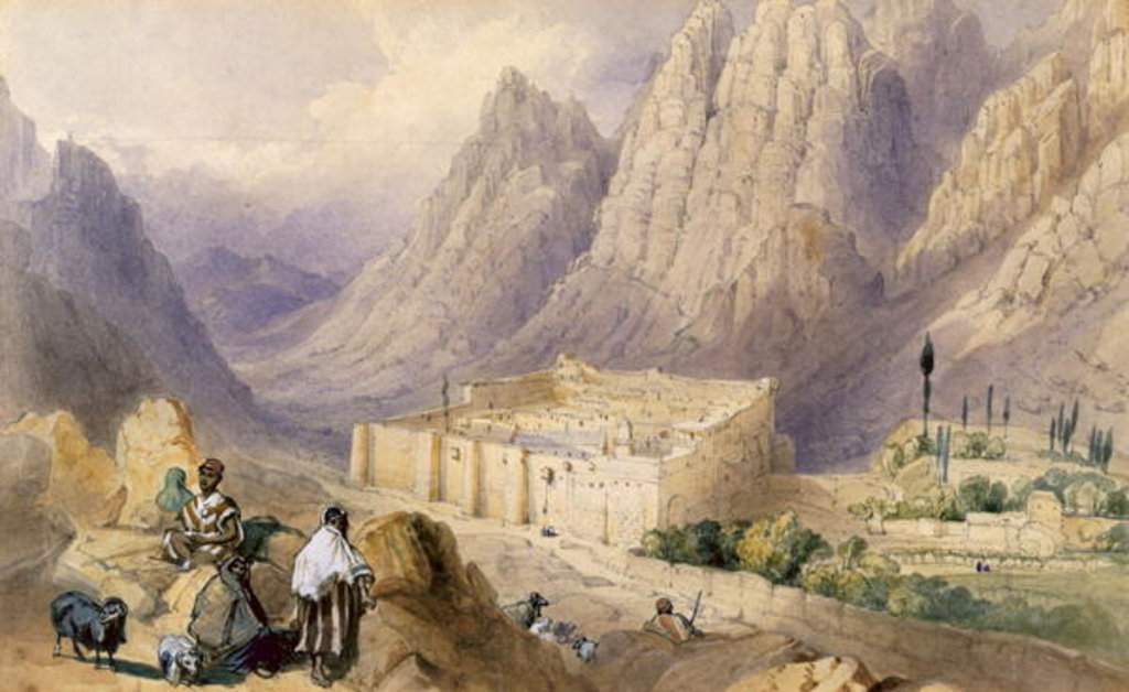 Detail of The Convent of St. Catherine, Mount Sinai by William Henry Bartlett