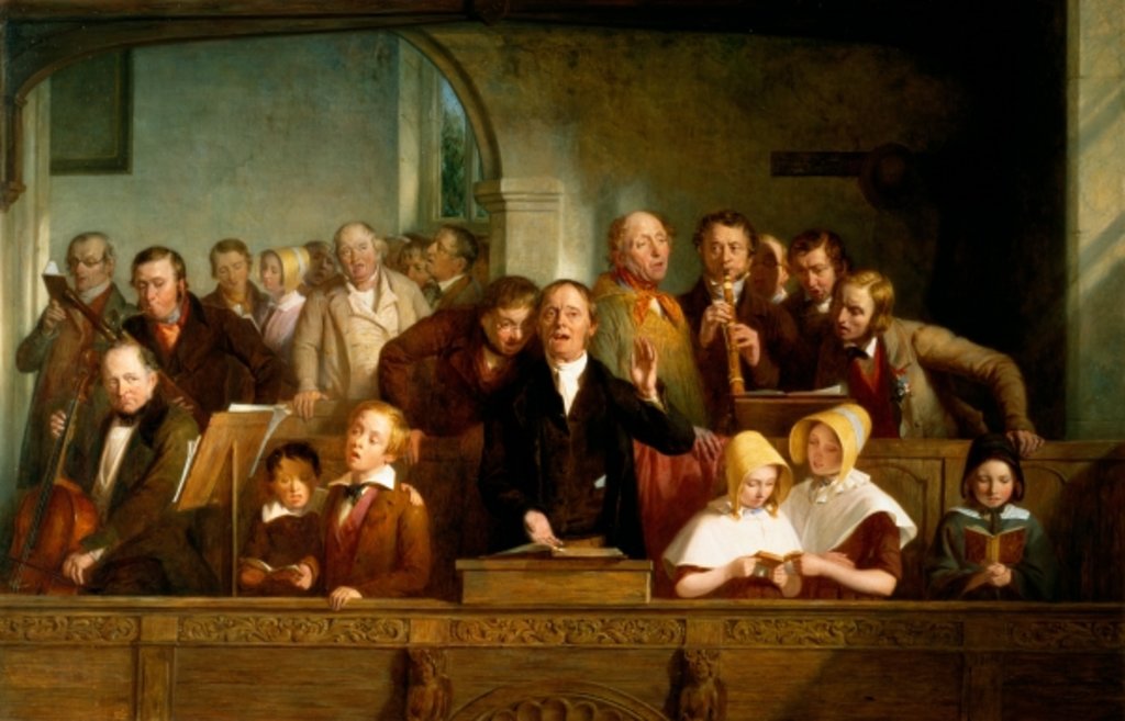 Detail of Village choir by Thomas Webster