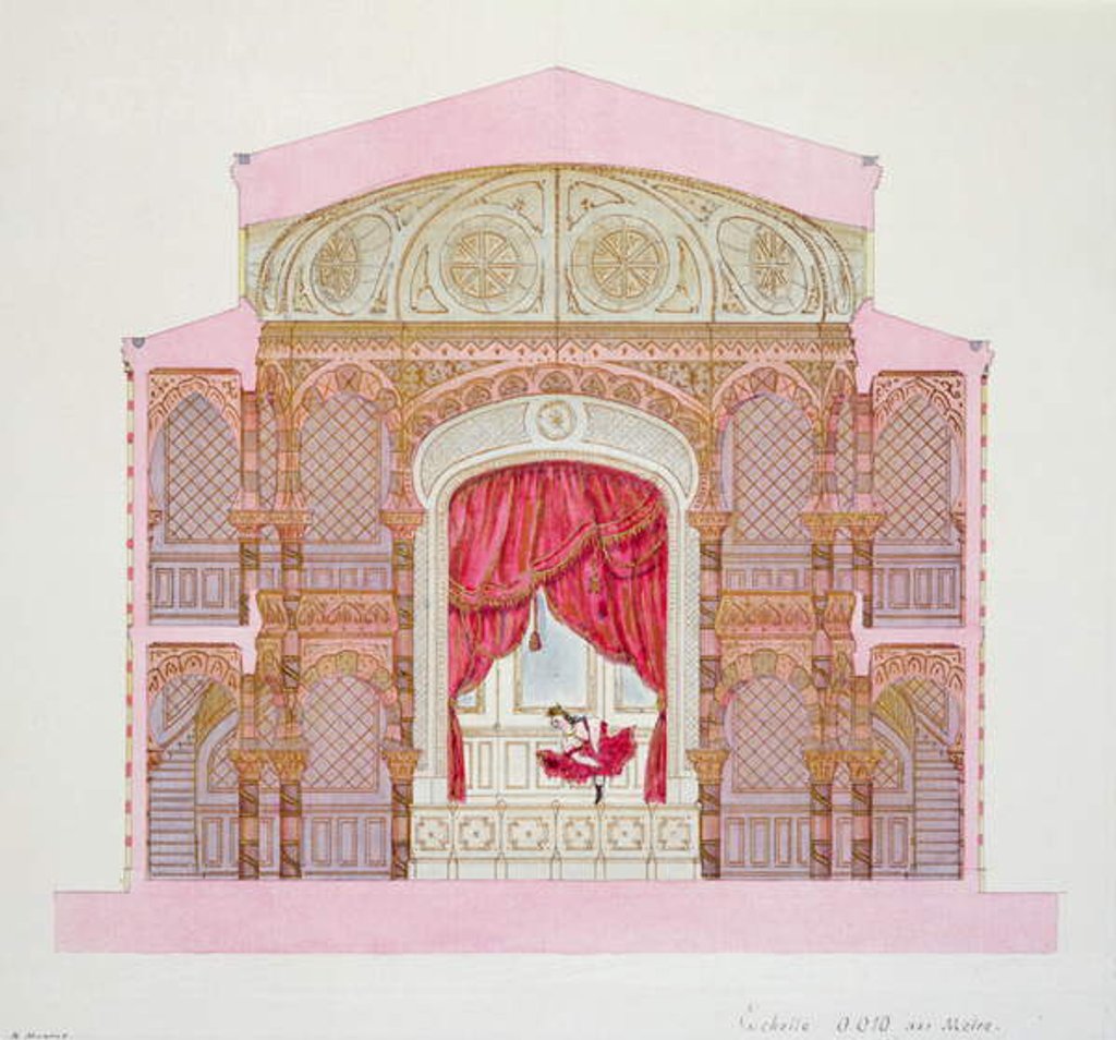 Detail of Cross section of a Cafe-Concert by H. Monnot