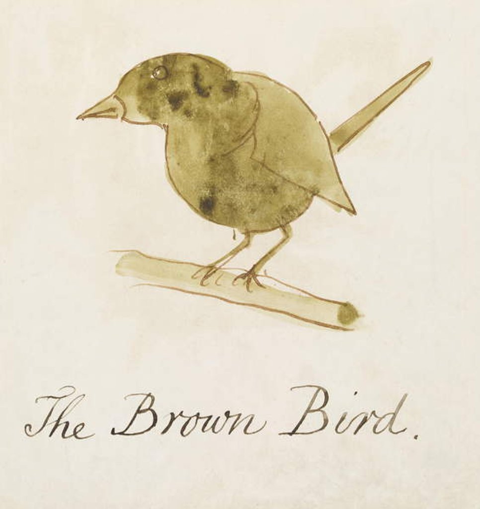 Detail of The Brown Bird by Edward Lear