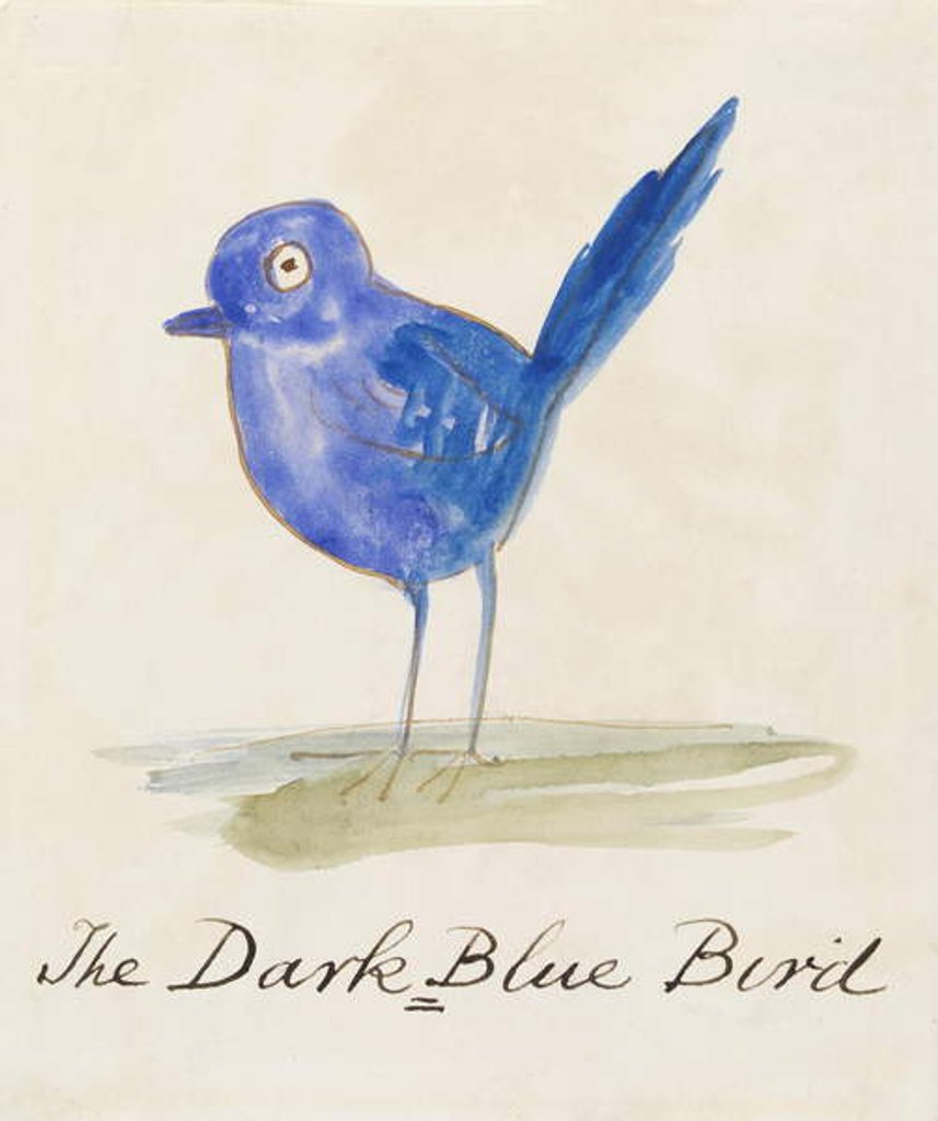 Detail of The Dark Blue Bird by Edward Lear