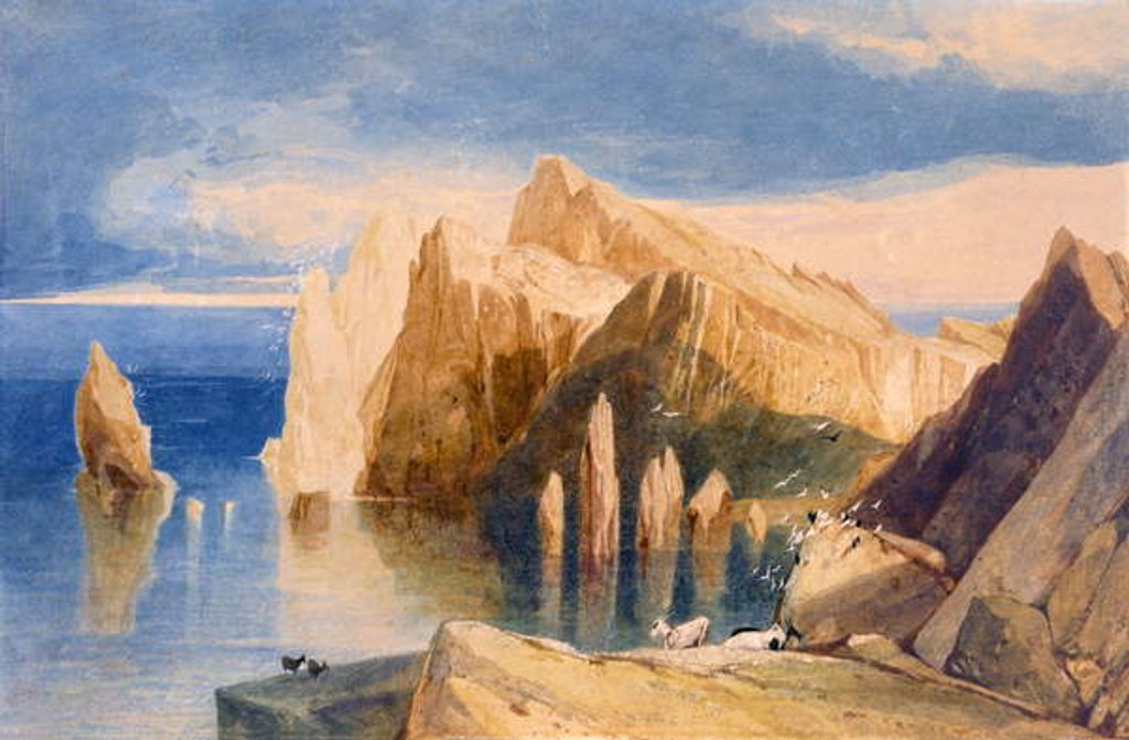 Detail of Cliffs on the North East Side of Point Lorenzo, Madeira by John Sell Cotman