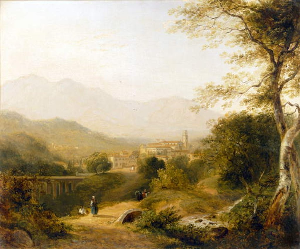 Detail of Italian Landscape by Joseph William Allen