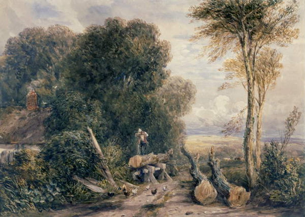 Detail of The Saw Pit by David Cox