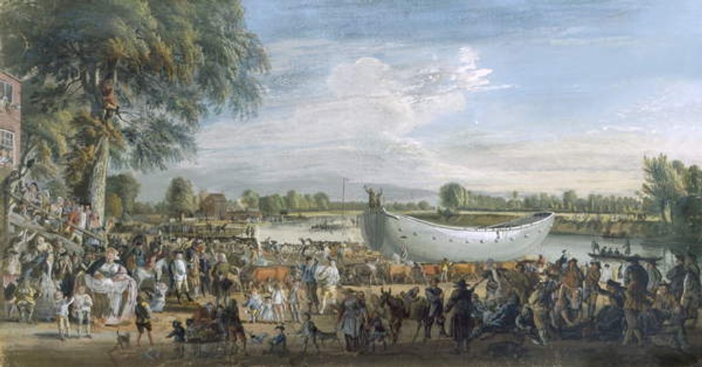 Detail of The Chinese Junk on its way to Virginia Water, c.1753 by Paul Sandby