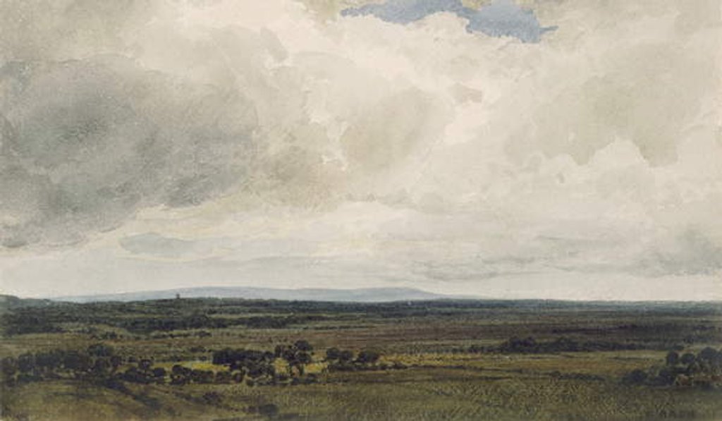 Detail of Showery Day, Glastonbury Tor by Frederick Nash