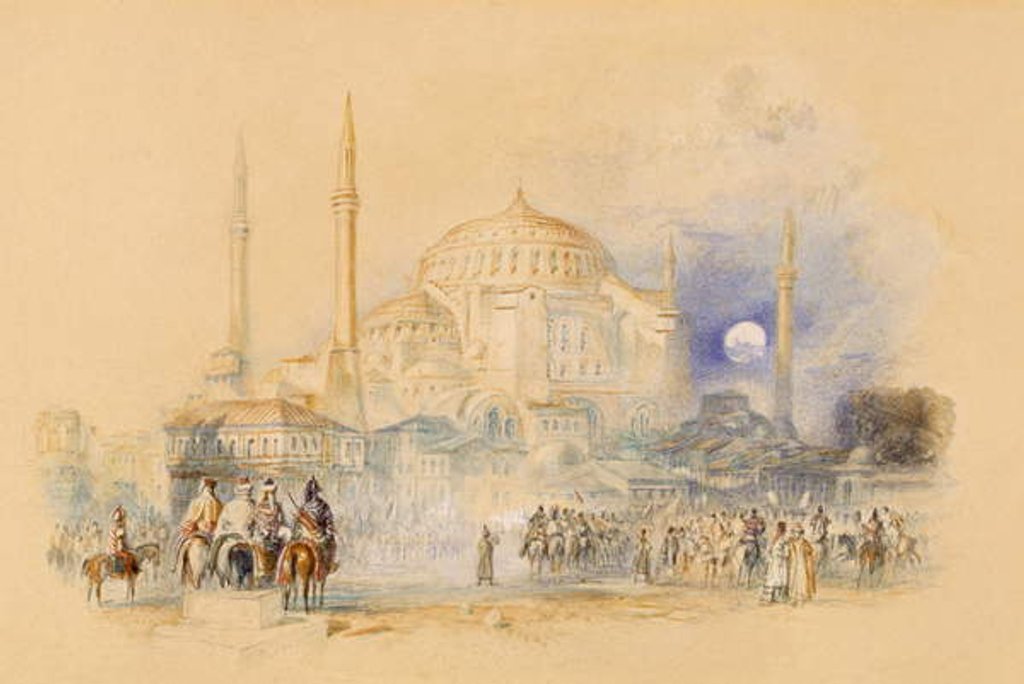 Detail of Hagia Sofia by Joseph Mallord William Turner