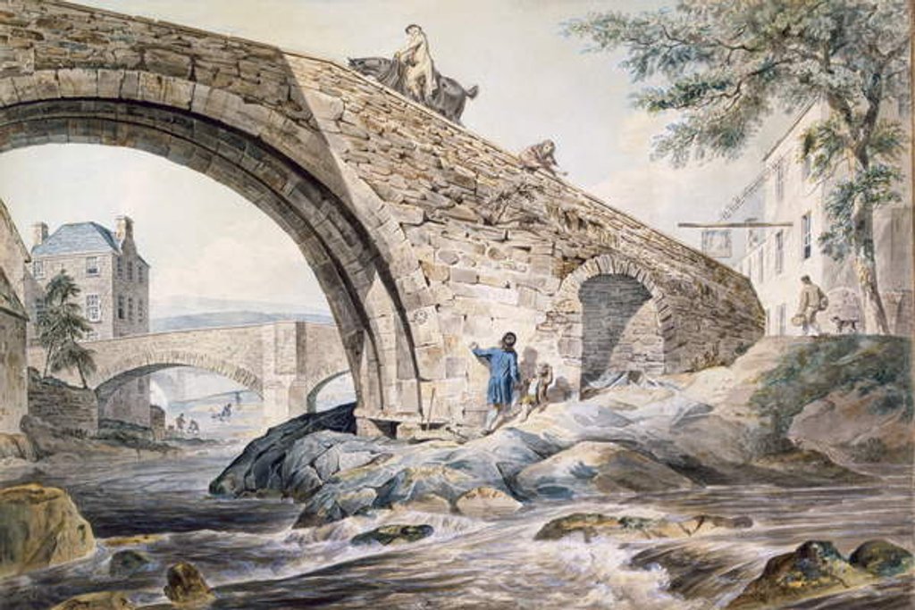 Detail of View of the Bridges at Haywick by Charles I Catton