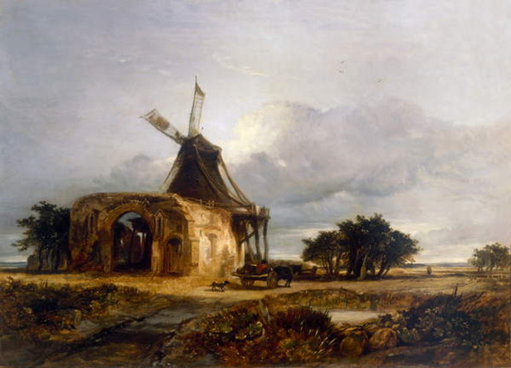 Detail of St Benet's Abbey and Mill, Norfolk, 1833 by William James Muller