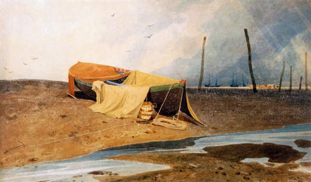 Detail of A Boat on the Beach by John Sell Cotman