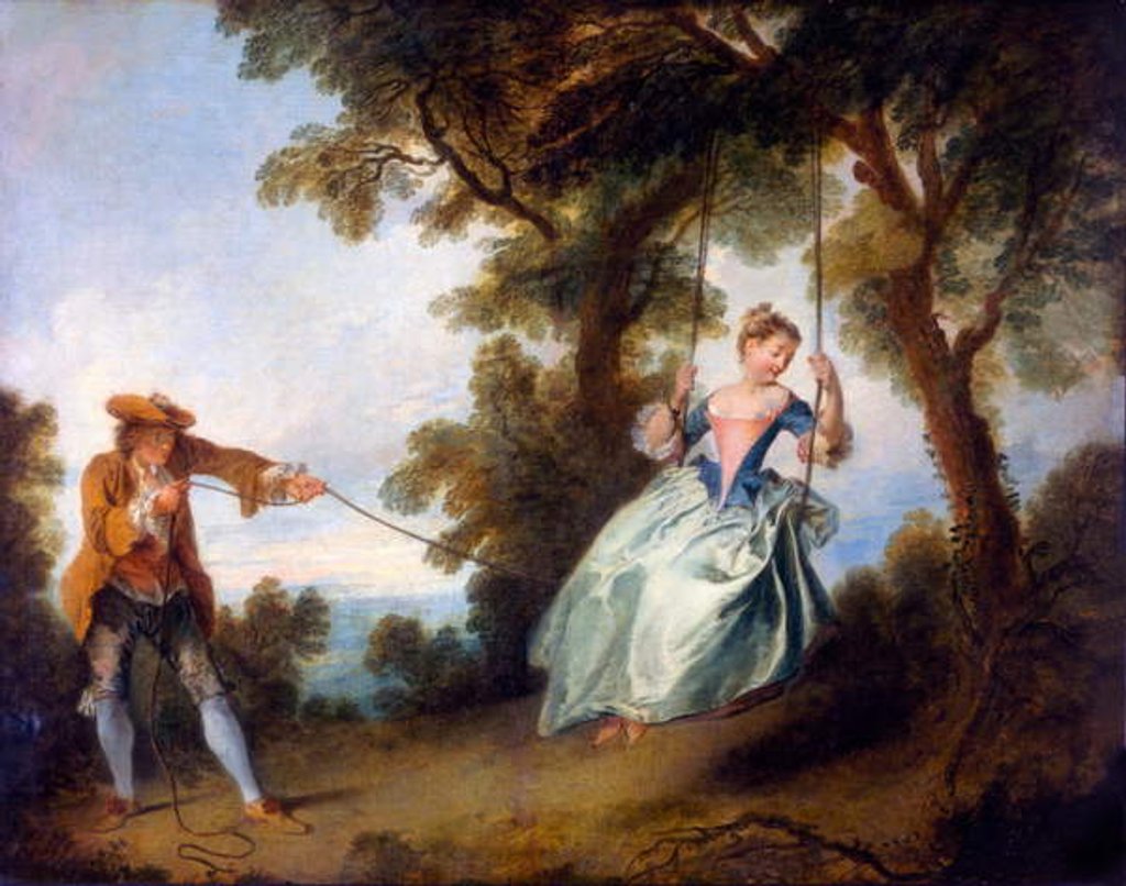Detail of The Swing, 1730 by Nicolas Lancret