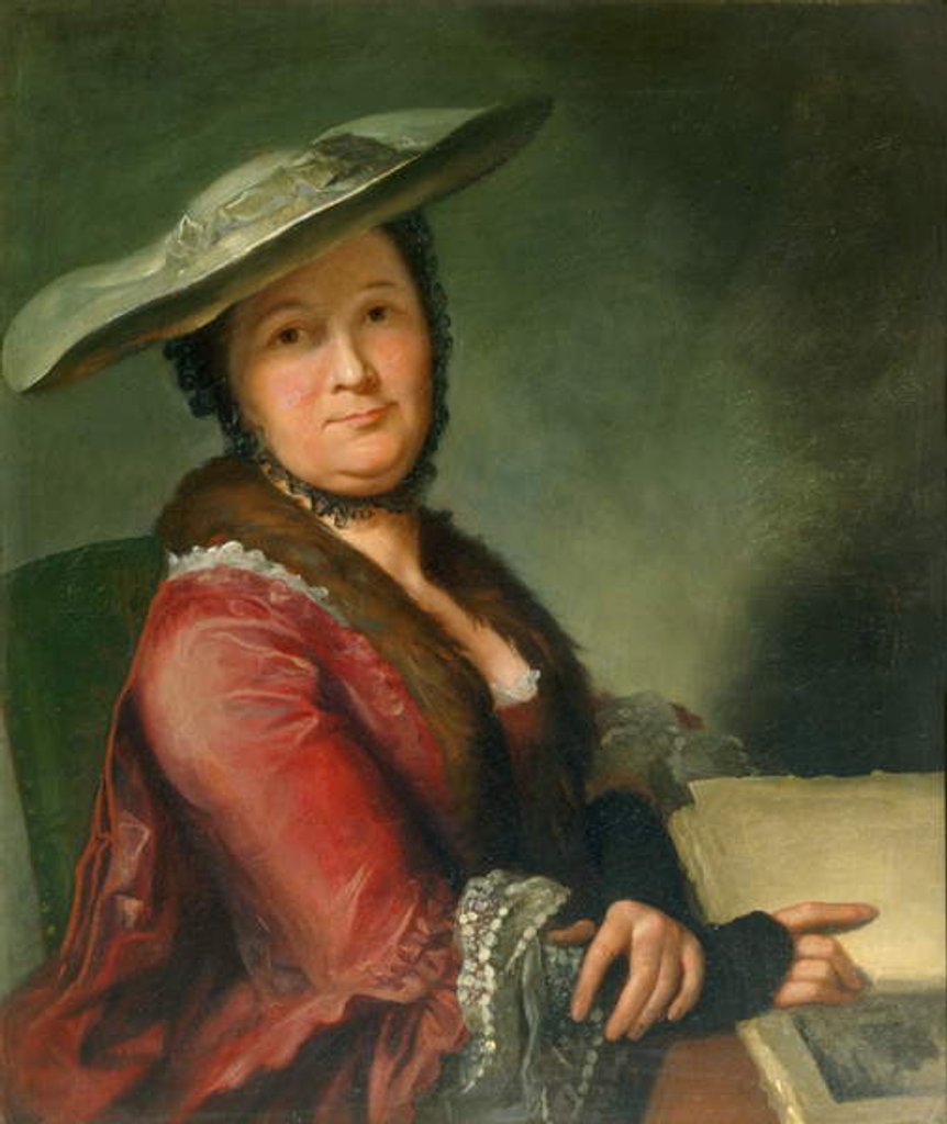 Detail of Madame Roubiliac, c.1760 by Francois Vispre