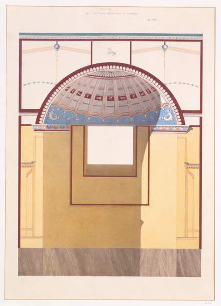 Detail of Niche in the tepidariam, House of Diomedes, Pompeii, 1897 by Luigi Bazzani