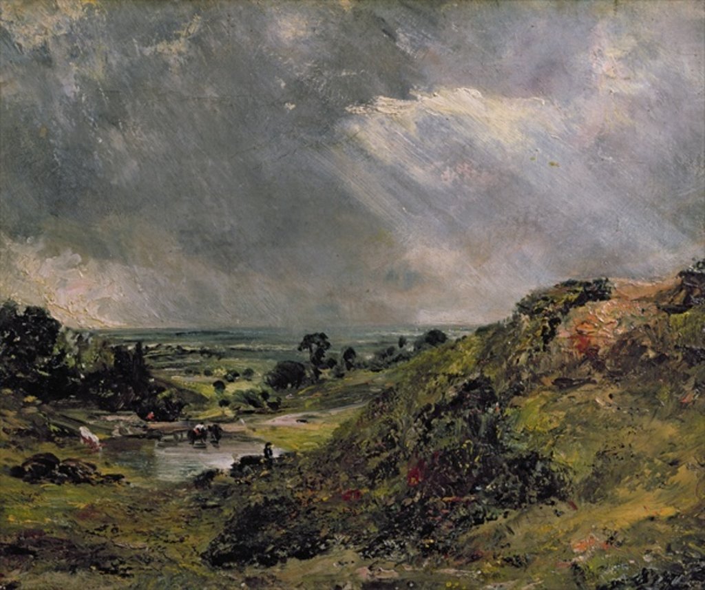 Detail of Hampstead Heath, Branch Hill Pond, 1828 by John Constable