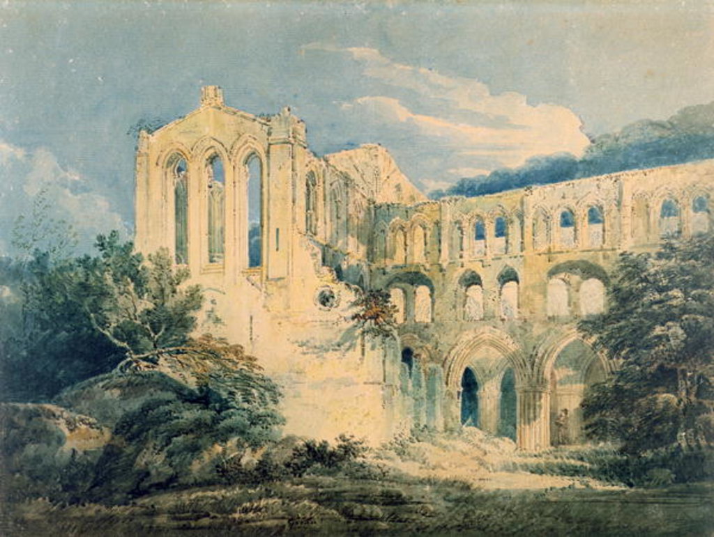 Detail of Rievaulx Abbey, Yorkshire, 1798 by Thomas Girtin