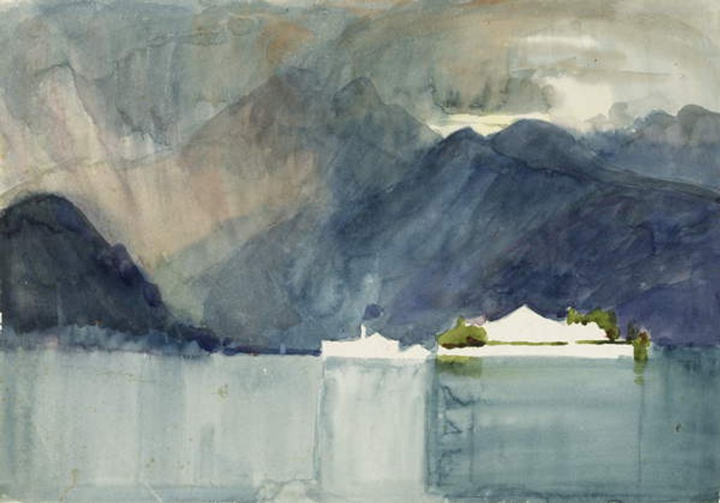 Detail of A Swiss Lake by Alfred East